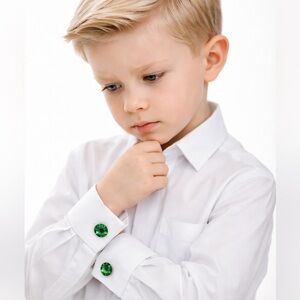 Cufflinks for Boys Clip-on No French Cuff needed